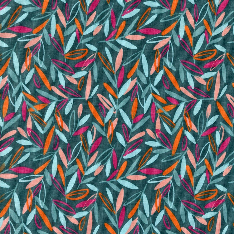 Things Above Leafscape Blenders Leaf Deep Sea by Fancy That Design House for Moda Fabrics - 45613 26