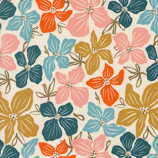 Things Above Block Florals Florals Eggshell by Fancy That Design House for Moda Fabrics - 45610 11