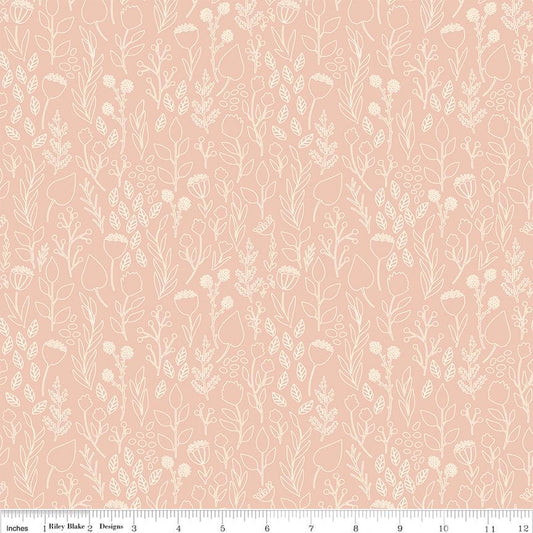 Blush 'n Butterscotch Outlines Blush by Simple Simon & Company for Riley Blake Designs - C15592-BLUSH