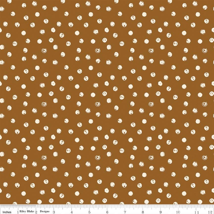 Blush 'n Butterscotch Dots Cinnamon by Simple Simon & Company for Riley Blake Designs - C15593-CINNAMON