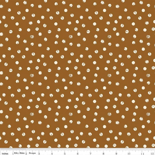 Blush 'n Butterscotch Dots Cinnamon by Simple Simon & Company for Riley Blake Designs - C15593-CINNAMON