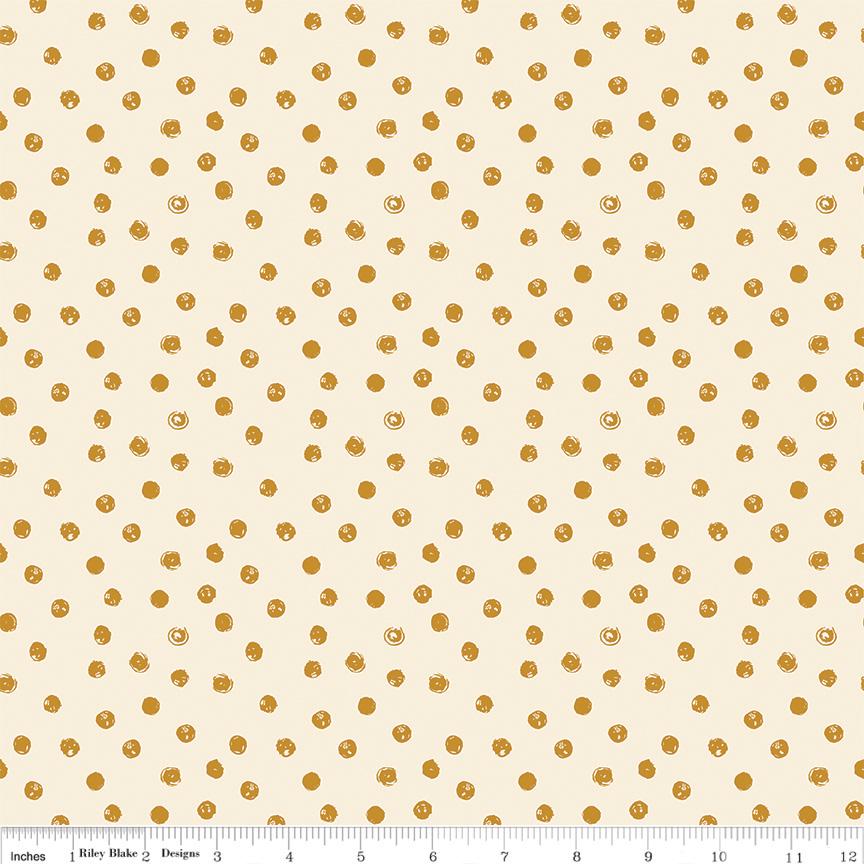 Blush 'n Butterscotch Dots Cream by Simple Simon & Company for Riley Blake Designs - C15593-CREAM