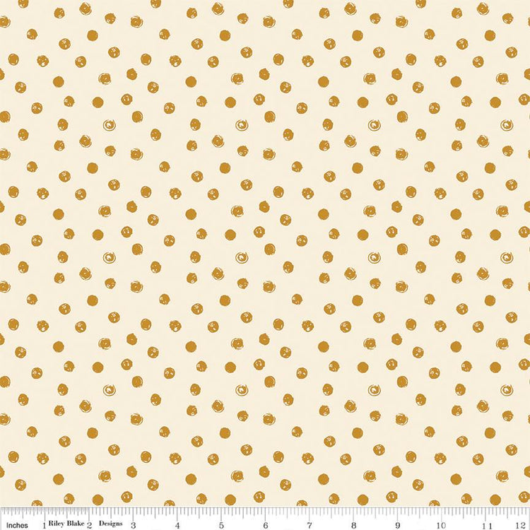 Blush 'n Butterscotch Dots Cream by Simple Simon & Company for Riley Blake Designs - C15593-CREAM