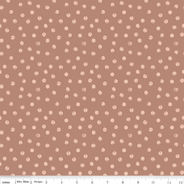 Blush 'n Butterscotch Dots Dusty Rose by Simple Simon & Company for Riley Blake Designs - C15593-DUSTYROSE