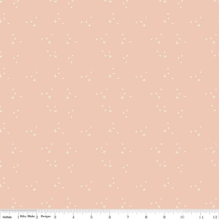 Blush 'n Butterscotch Cross Sparkles Blush by Simple Simon & Company for Riley Blake Designs - C15596-BLUSH