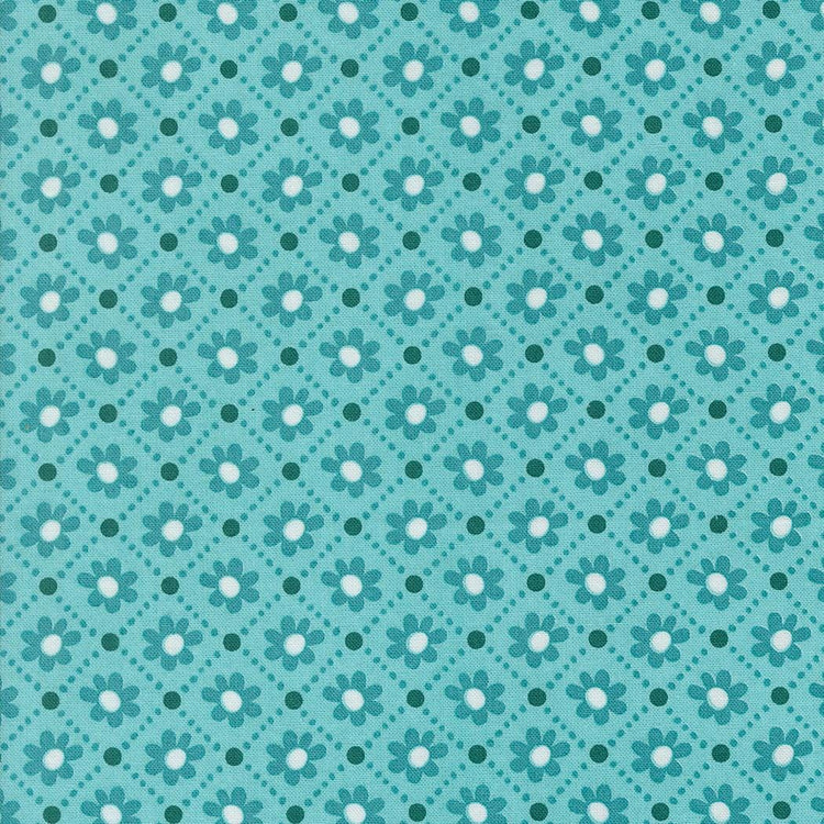 Sunday Brunch Mint Tea Pastry Small Floral Check by BasicGrey for Moda Fabrics - 30754 12