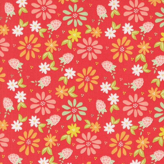 Raspberry Summer Raspberry Spring Berries Florals by Sherri & Chelsi for Moda Fabrics - 37690 13