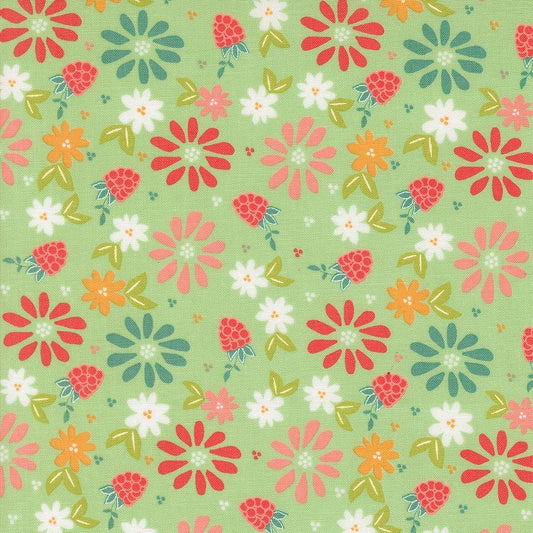 Raspberry Summer Mint Spring Berries Florals by Sherri & Chelsi for Moda Fabrics - 37690 15