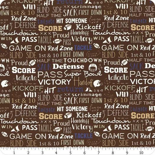 Fall Is For Football Game Time Brown by Camelot Fabrics - 49230706-02