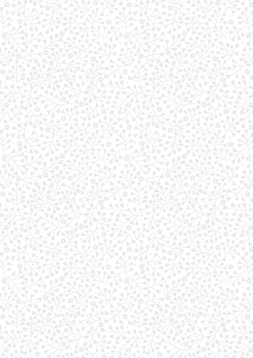 Tiny Tonals Tiny Floral Hearts White on White by Lewis & Irene - TT20-1