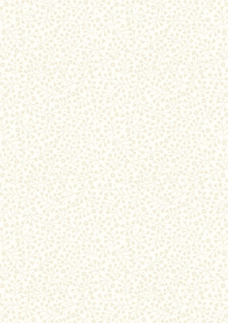 Tiny Tonals Tiny Floral Hearts Cream on Cream by Lewis & Irene - TT20-2