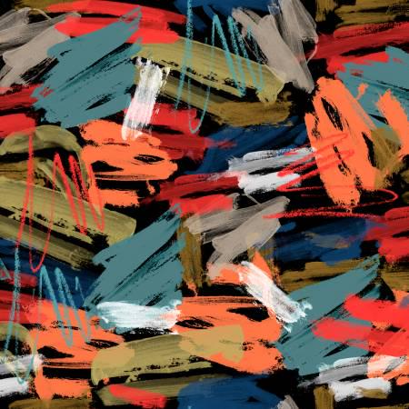 Mash The Throttle Camo Tracks Multi by Duncan MacDougal for 3 Wishes Fabric - 22992-MLT