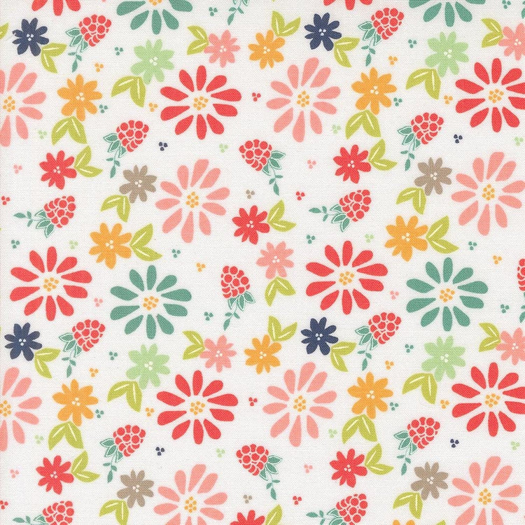 Raspberry Summer Cloud Spring Berries Florals by Sherri & Chelsi for Moda Fabrics - 37690 11