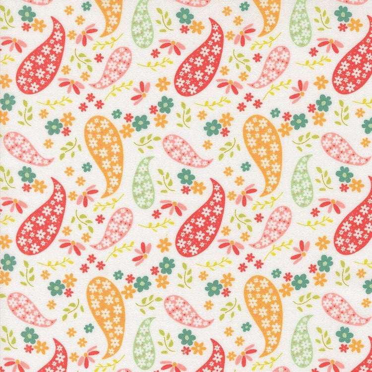 Raspberry Summer Cloud Paisley Paisley by Sherri & Chelsi for Moda Fabrics - 37691 11