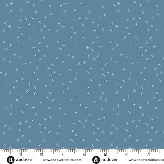 Crisscross Blue Suede by Andover Fabrics - A-1345-B2