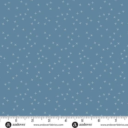 Crisscross Blue Suede by Andover Fabrics - A-1345-B2