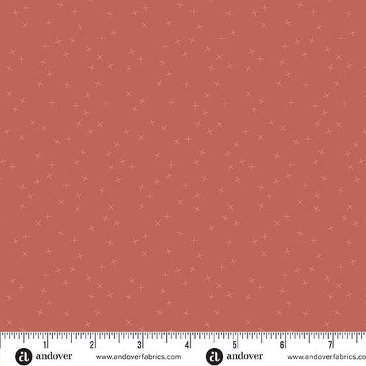 Crisscross Blood Orange by Andover Fabrics - A-1345-O2