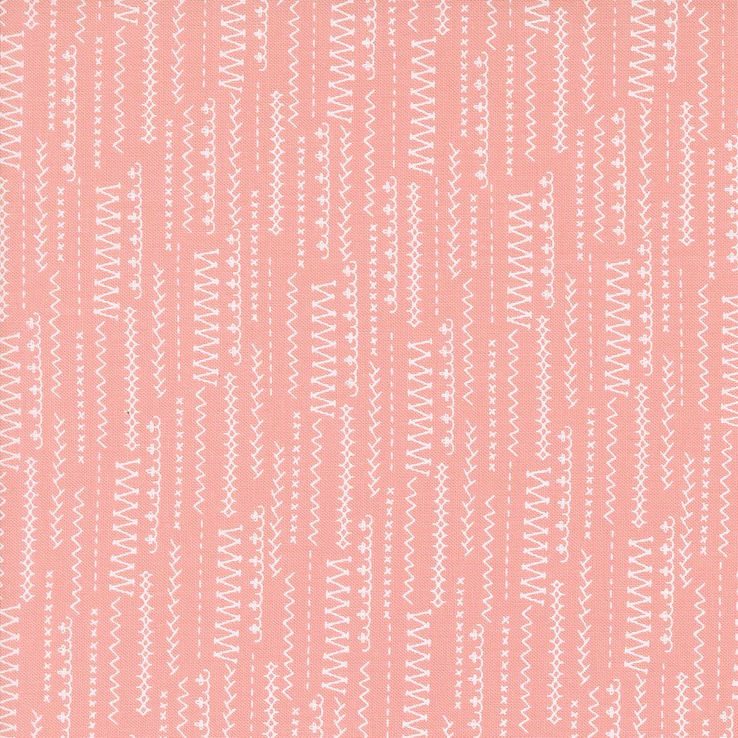 Threads Pink Stitched Up Stripes by Sweetwater for Moda Fabrics - 55686 22