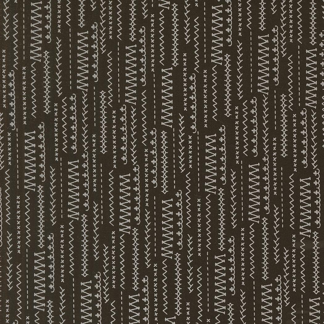 Threads Black Stitched Up Stripes by Sweetwater for Moda Fabrics - 55686 25