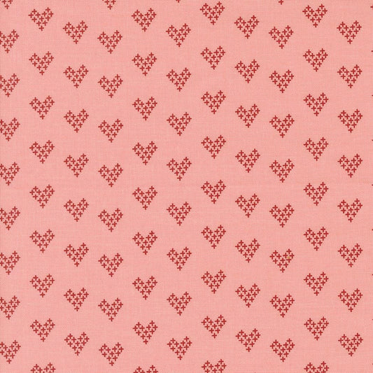 Threads Pink Love Novelty Hearts by Sweetwater for Moda Fabrics - 55687 22