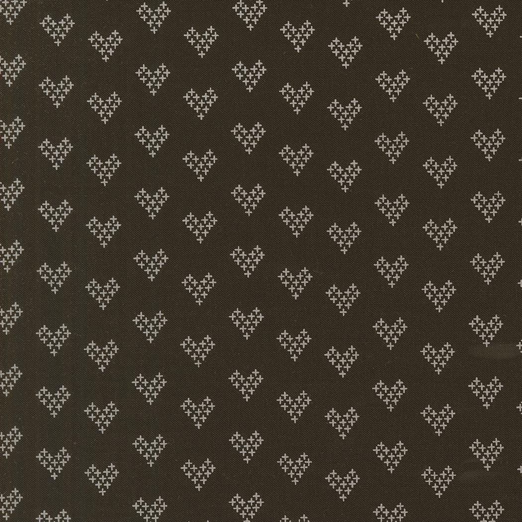 Threads Black Love Novelty Hearts by Sweetwater for Moda Fabrics - 55687 25