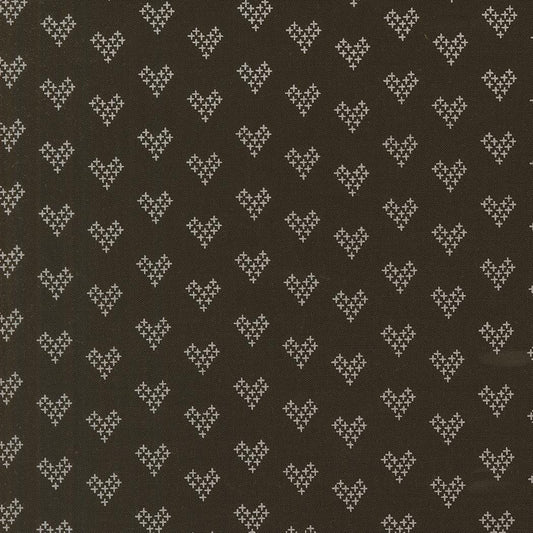 Threads Black Love Novelty Hearts by Sweetwater for Moda Fabrics - 55687 25
