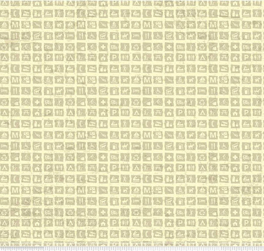 The National Parks Park Signs Cream by Anderson Design Group for Riley Blake Designs - C8783-CREAM