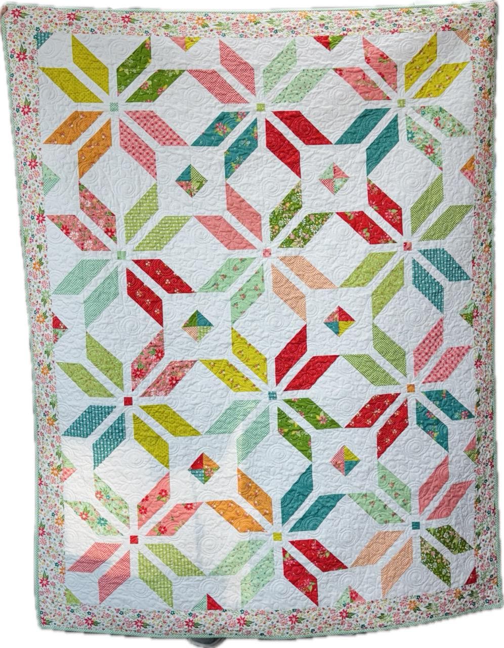 Summer Breeze Quilt Kit in Strawberry Lemonade fabric by Sherri & Chelsi for Moda Fabrics - quilt kit with pattern