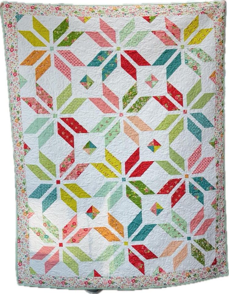 Summer Breeze Quilt Kit in Strawberry Lemonade fabric by Sherri & Chelsi for Moda Fabrics - quilt kit with pattern