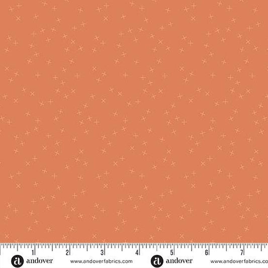 Crisscross Tangerine by Andover Fabrics - A-1345-O1