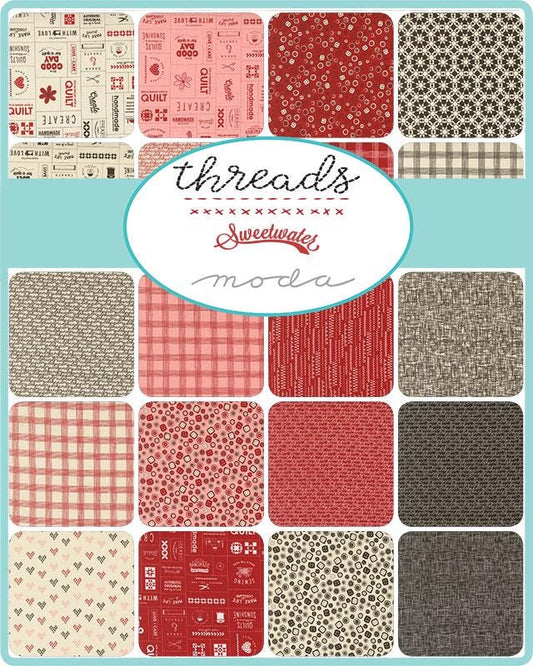 Threads Charm Pack by Sweetwater for Moda Fabrics - 55680PP