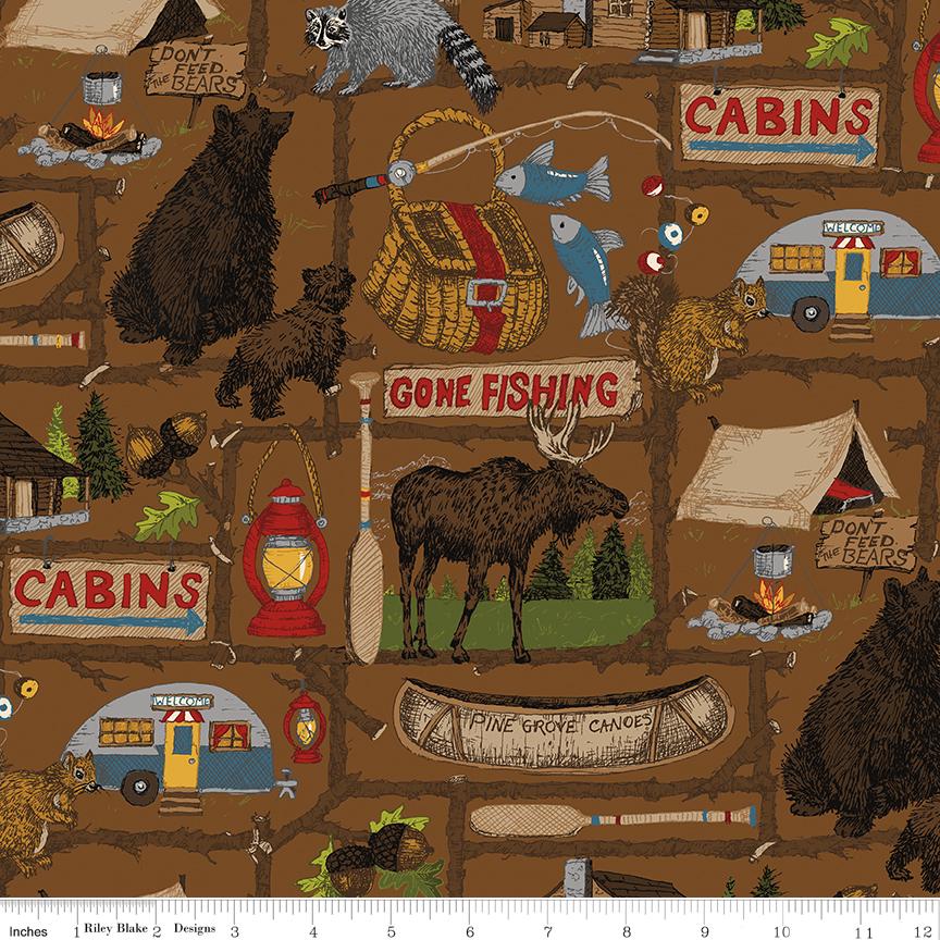 Pine Grove Main Brown by Riley Blake Designs - C15930-BROWN