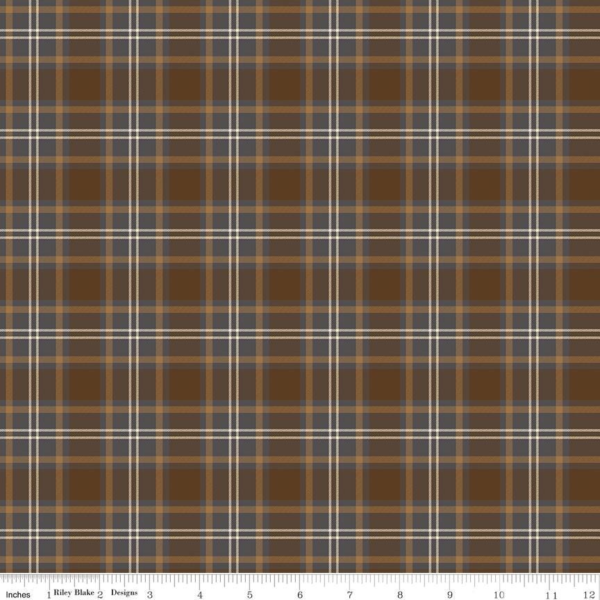 Pine Grove Plaid Brown by Riley Blake Designs - C15935-BROWN