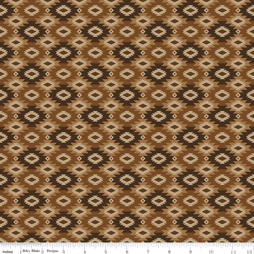 Pine Grove Geometric Brown by Riley Blake Designs - C15936-BROWN