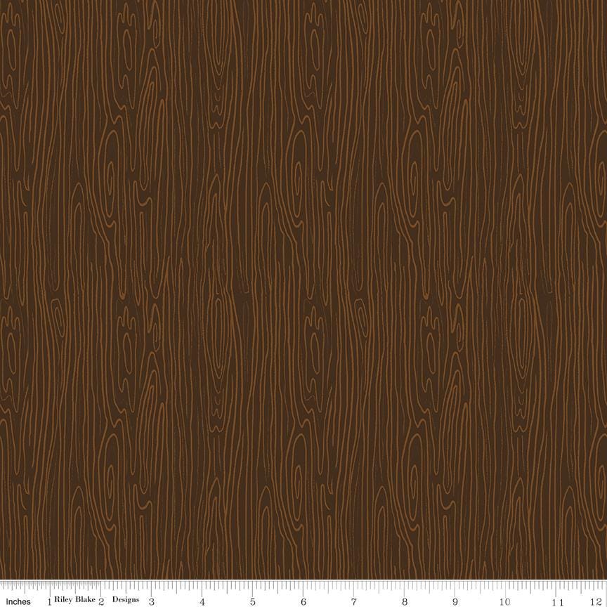 Pine Grove Woodgrain Brown by Riley Blake Designs - C15937-BROWN