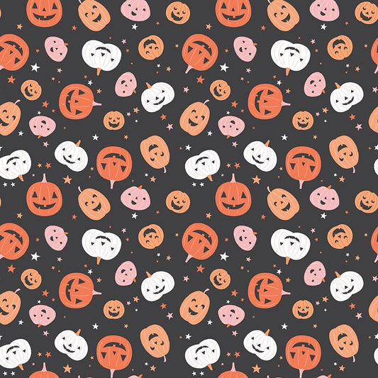 Hey Pumpkin Pumpkins Charcoal by My Mind's Eye for Riley Blake Designs - C16031-CHARCOAL