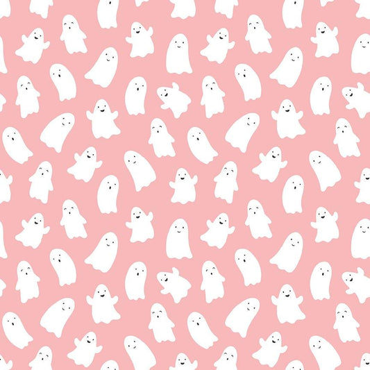 Hey Pumpkin Ghosts Pink by My Mind's Eye for Riley Blake Designs - C16032-PINK