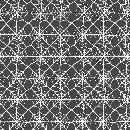Hey Pumpkin Webs Charcoal by My Mind's Eye for Riley Blake Designs - C16033-CHARCOAL
