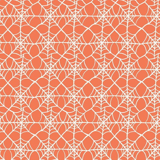 Hey Pumpkin Webs Orange by My Mind's Eye for Riley Blake Designs - C16033-ORANGE