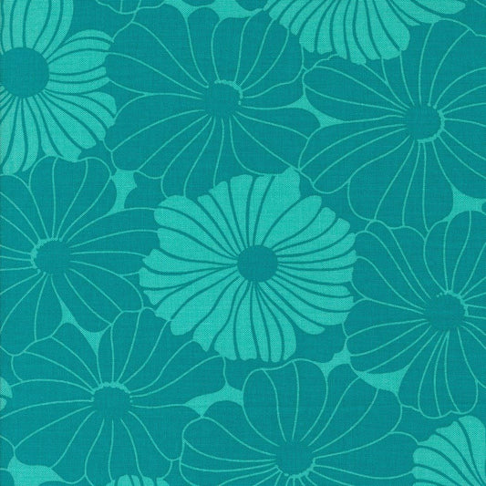 Color Crush Bloom Florals Turquoise by V and Co. Vanessa Christenson for Moda Fabrics - 10880 16