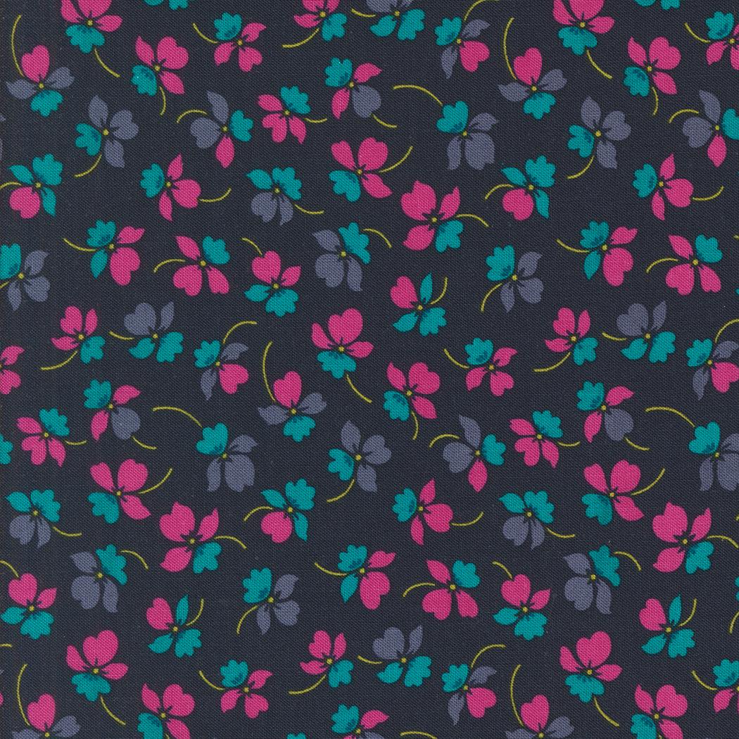 Color Crush Flourish Florals Indigo by V and Co. Vanessa Christenson for Moda Fabrics - 10882 14