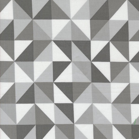 Color Crush Prism Geometric Half Square Triangle Silver by V and Co. Vanessa Christenson for Moda Fabrics - 10883 12