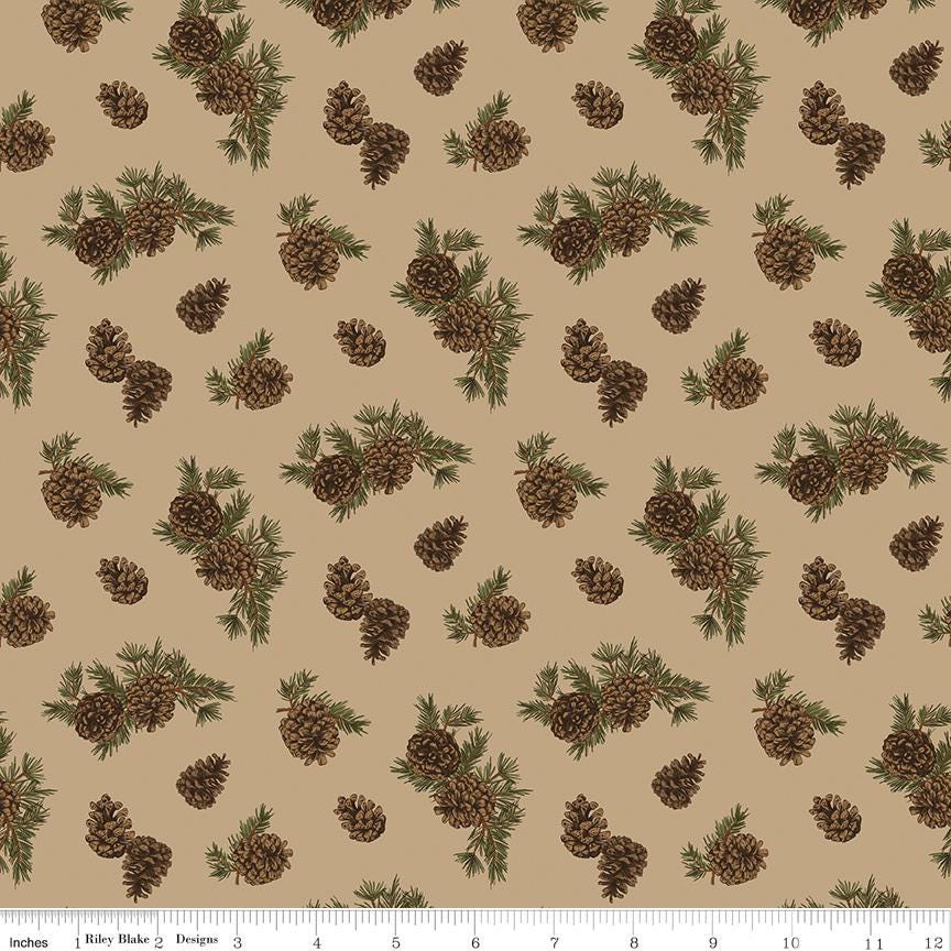 Pine Grove Pinecones Tan by Riley Blake Designs - C15933-TAN