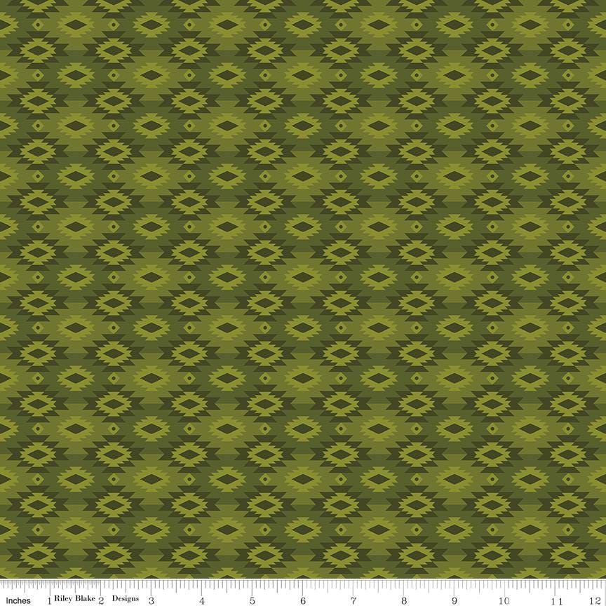 Pine Grove Geometric Green by Riley Blake Designs - C15936-GREEN