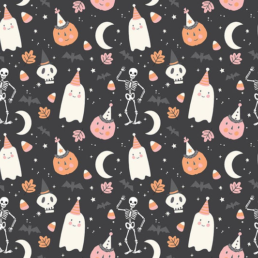 Hey Pumpkin Main Charcoal by My Mind's Eye for Riley Blake Designs - C16030-CHARCOAL