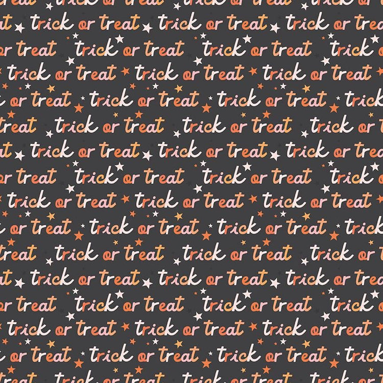 Hey Pumpkin Trick or Treat Charcoal by My Mind's Eye for Riley Blake Designs - C16034-CHARCOAL