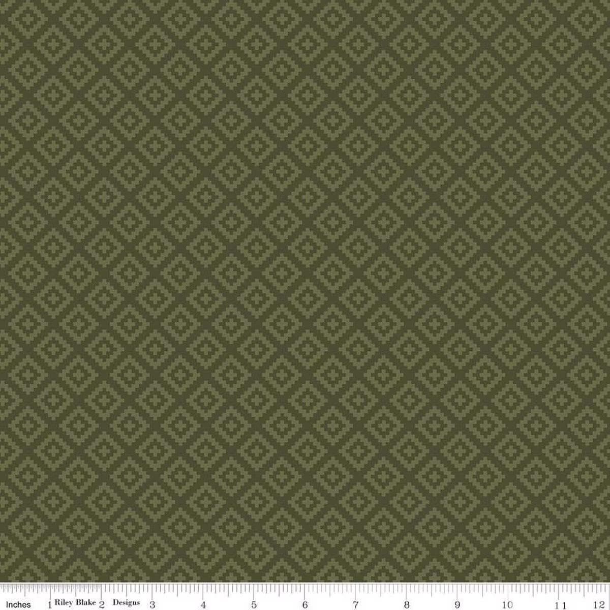 The National Parks Diamonds Chive by Anderson Design Group for Riley Blake Designs - C15099-CHIVE