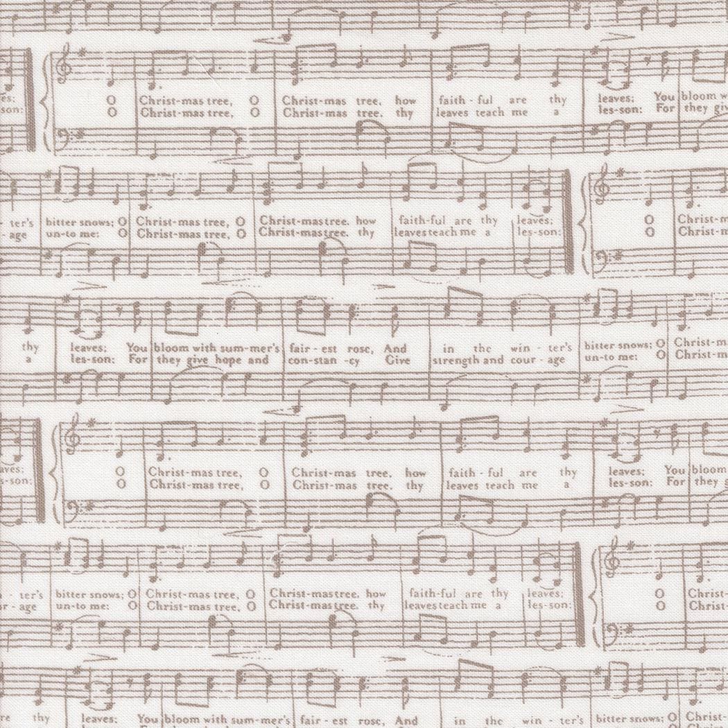 Berry And Pine O Christmas Tree Text and Words Music Notes Snow by Lella Boutique for Moda Fabrics - 5244 11