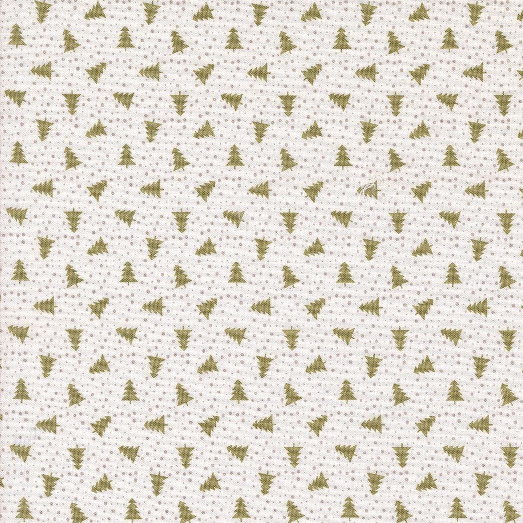 Berry And Pine Little Trees Christmas Trees Dots Sage by Lella Boutique for Moda Fabrics - 5245 22