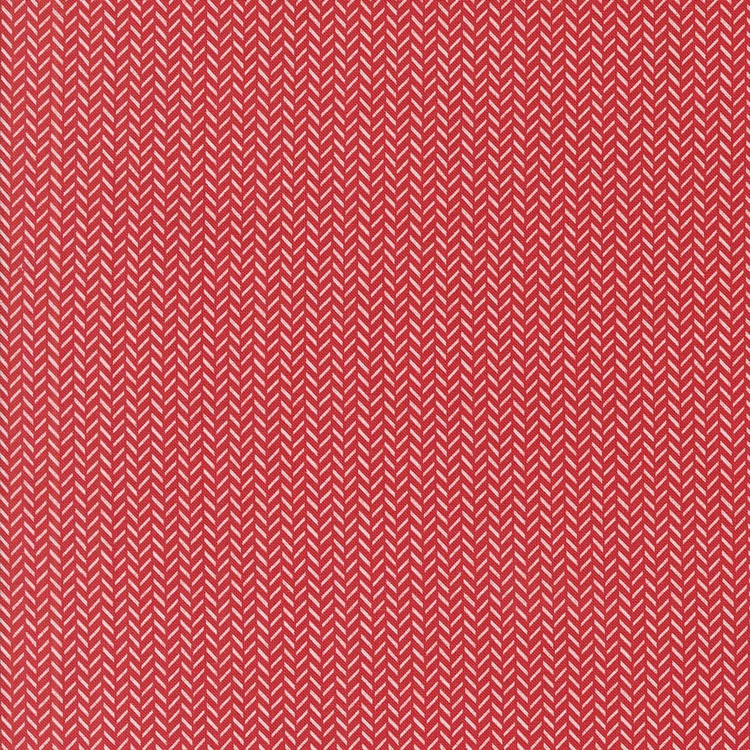 Berry And Pine Yule Herringbone Blenders Cranberry by Lella Boutique for Moda Fabrics - 5246 14